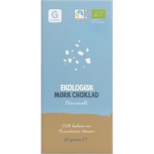 Garant ekologiska varor Dark Chocolate 70% SeaSalt  - 85 G