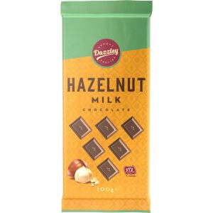 Dazzley Mjölkchoklad hasselnöt - 100g