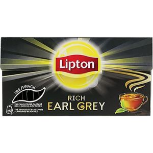 LIPTON Rich Earl Grey, svart te - 25x1,6 g
