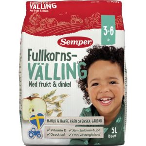 Semper Fullkornsvälling Frukt & Dinkel 3år 5l - 700g