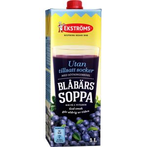 Ekströms Blåbärssoppa utan tills socker - 1 l