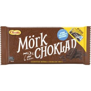 Cloetta Mörk Choklad 72% - UTS - 100 g