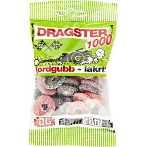 Candypeople Dragster Jordgubb/Lakrits - 65g