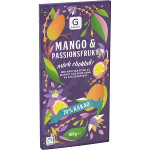 Garant Mörk Choklad Mango/Passion 70% kakao - 100gr