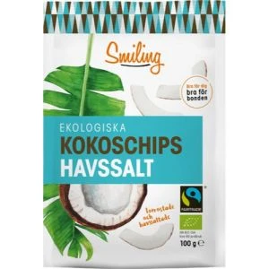 Smiling Kokoschips Havssalt Fairtrade EKO - 100 g