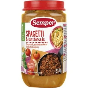 Semper Spagetti & kötfärssås 1 år - 235G