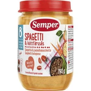 Semper Spagetti & köttfärssås 8 mån - 190g