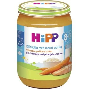 Hipp Dillrisotto m morot & lax 8m - 190 g