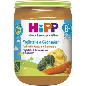 Hipp Tagliatelle & Grönsaker 8m - 190 g