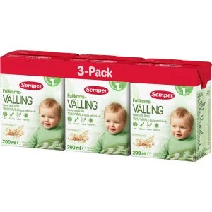 Semper 3-pack Fullkornsvälling 1 år drickf - 600ml