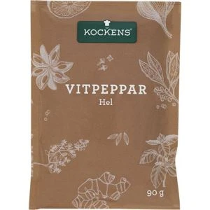 KOCKENS Vitpeppar hel ekonomipåse - 90g