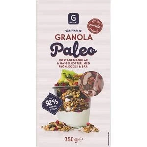 Garant Granola Paleo m röda bär - 350g