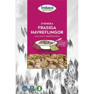 Frebaco Kvarn  Frasiga Havreflingor Hallon&Kardemu - 365 g