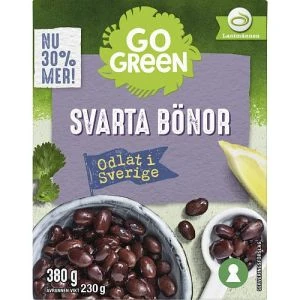 GoGreen Svarta bönor, svenska - 380g