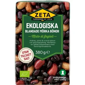 Zeta Blandade mörka bönor Ekologiska - 380g