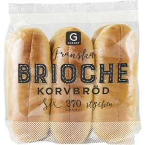 Garant Brioche korv bröd  - 270G