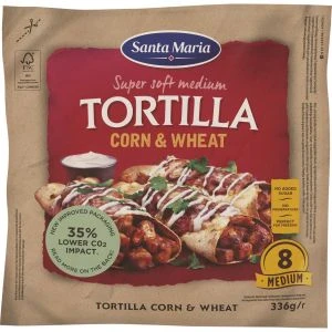 Santa Maria Tortilla Corn Wheat Medium - 336 g
