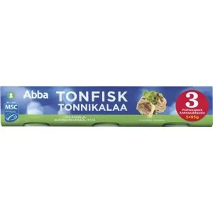 ABBA MSC Tonfisk i solrosolja 3-pack - 285 g