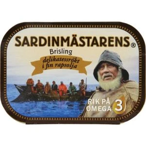 SARDINMÄSTARENS SARDINER Delikatessrökta i rapsolja - 100g