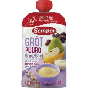 Semper RTE gröt päron & mango - 120g