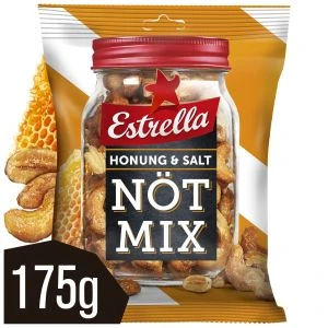 Estrella Nötmix Honung & Salt - 175 g