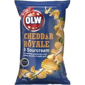 OLW Chips Cheddar Royale & Sourcream - 275 gram