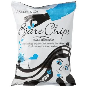 Bjärechips Gräddfil & lök - 200g