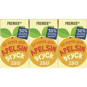 Premier Apelsin Stilldrink 3-pack - 3x25cl