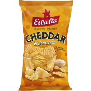 Estrella Cheddar & Sourcream chips - 275 g