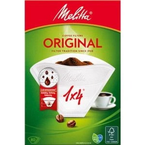 Melitta Kaffe filter 1x4 vit - 80st