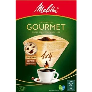 Melitta Kaffefilter 1X4 Gourmet - 80st
