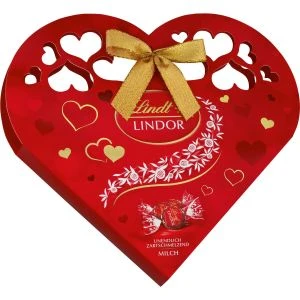 Lindt LINDOR Hjärta Praliner Mjölkchoklad - 200g