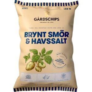Gårdschips Potatischips Brynt smör & Havssalt - 150g
