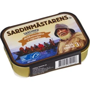 SARDINMÄSTARENS SARDINER Delikatessrökta i rapsolja - 100g