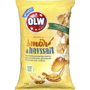 OLW Chips Smör & Havssalt - 275g