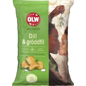 OLW Premiumchips Dill & Gräddfil - 150g