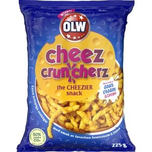 OLW Ostbågar cheez cruncherz Sourcream & Onion - 225 gram
