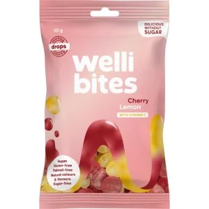 Wellibites Hals Cherry Lemon SF Vegan - 50g