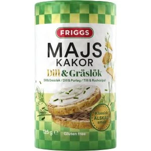 Friggs Majskakor Dill & Gräslök - 125 g