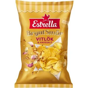Estrella Brynt Smör, Vitlök, Havssalt chips - 275 g